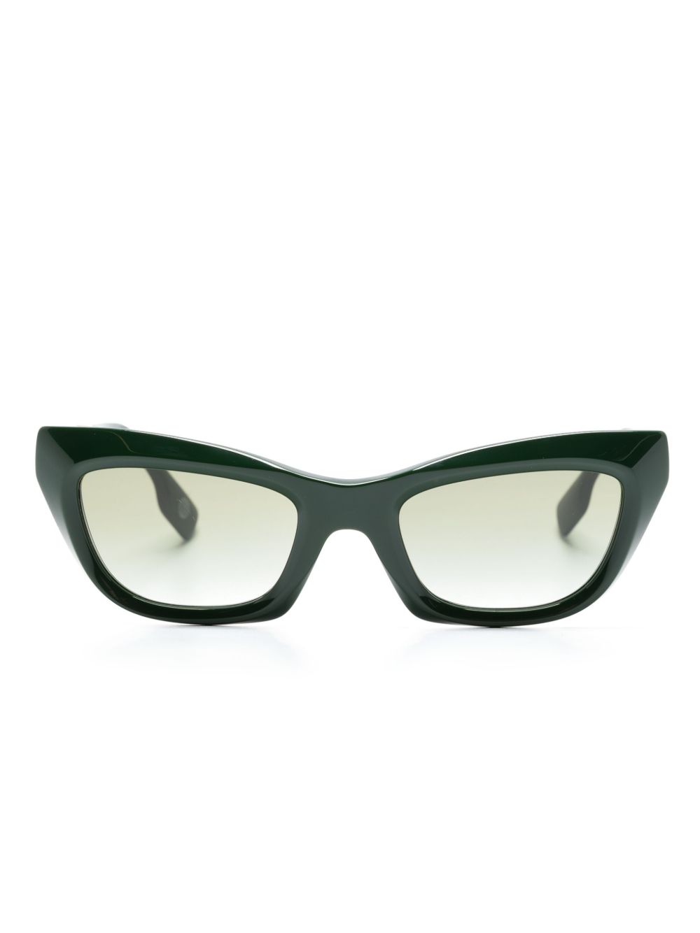 Burberry Eyewear logo字母标牌有色镜片太阳眼镜 - 绿色