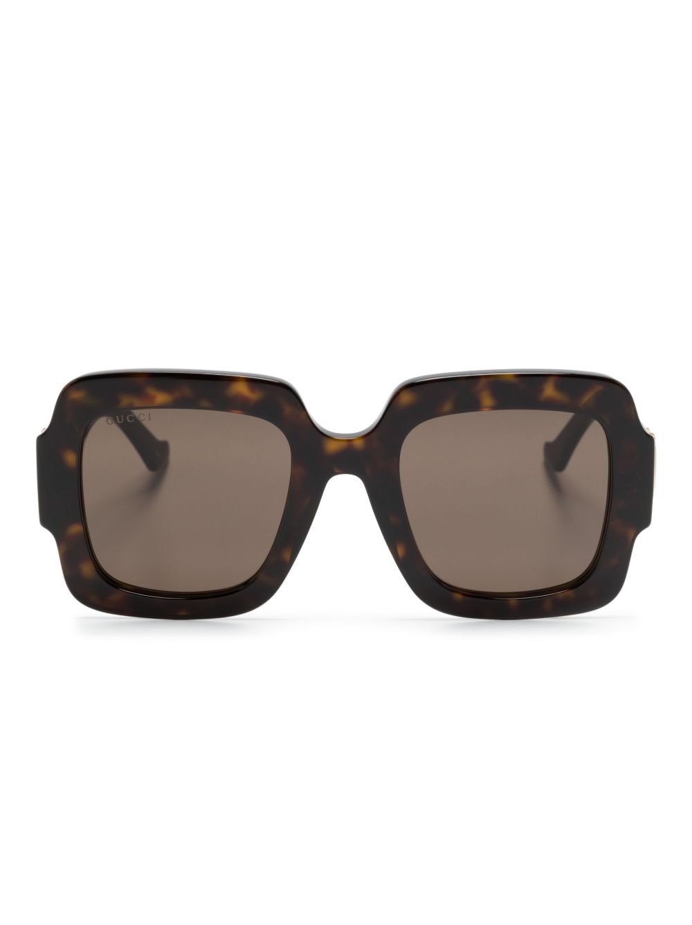 Gucci Eyewear 方框太阳眼镜 - 褐色