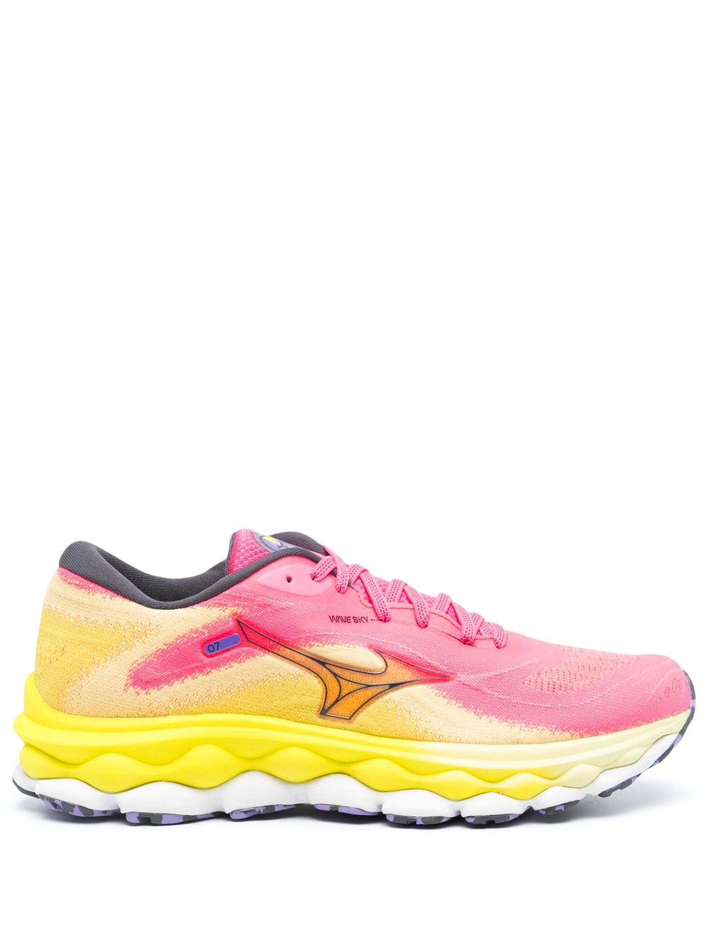 Mizuno Wave Sky 7 拼色运动鞋 - 粉色