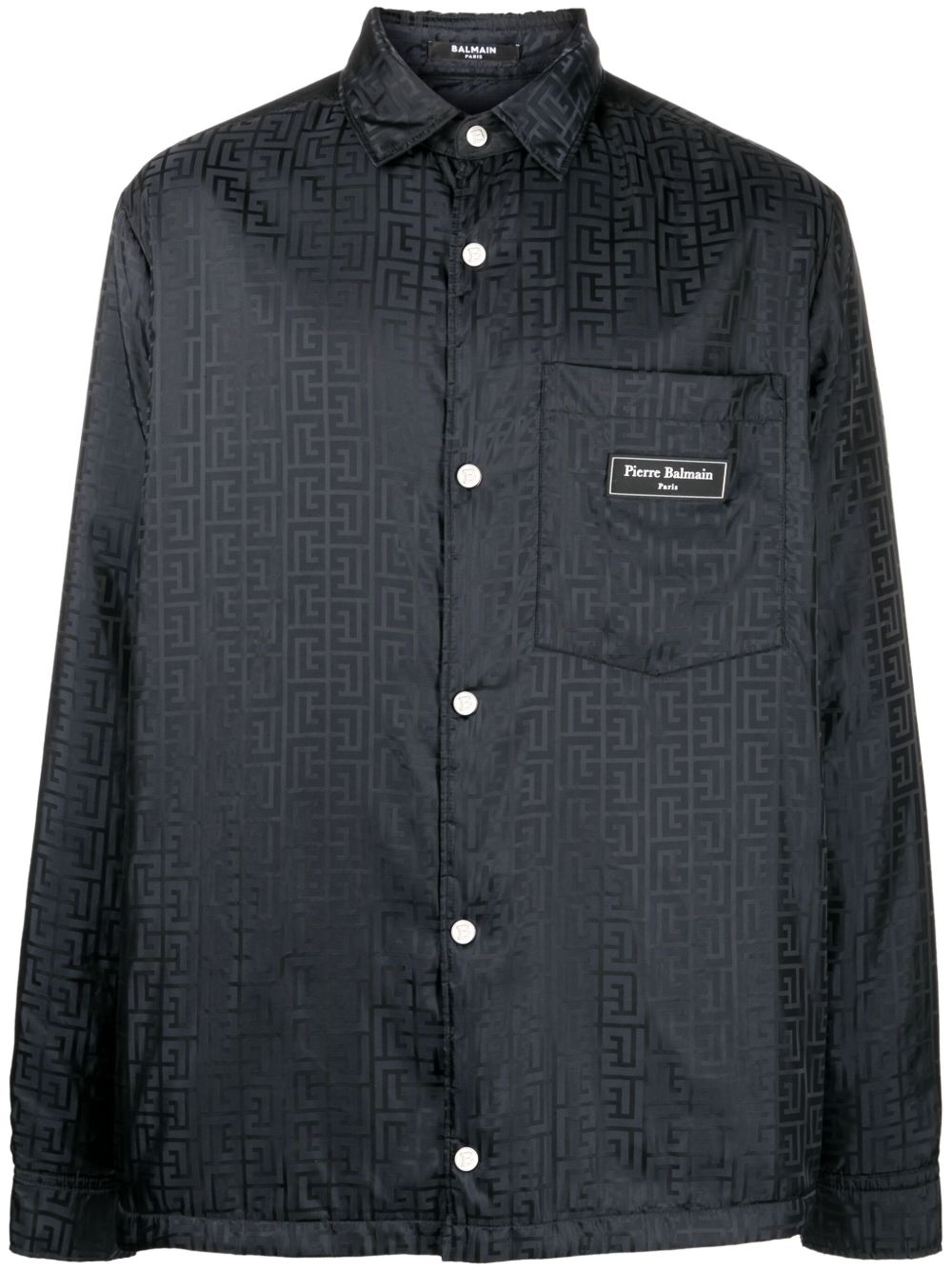 Balmain 经典logo图案衬衫 - 黑色