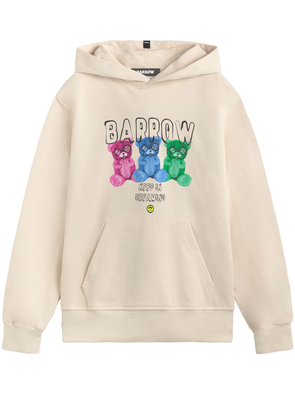 BARROW logo印花棉连帽衫 - 中性色