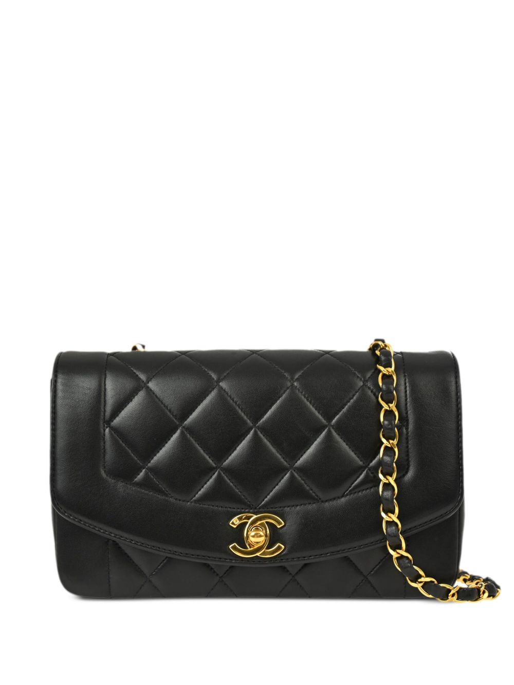 CHANEL Pre-Owned Diana 小号单肩包（1995年典藏款） - 黑色