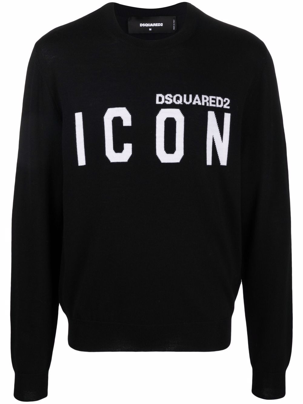 DSQUARED2 D2次方 标语印花毛衣 - 黑色