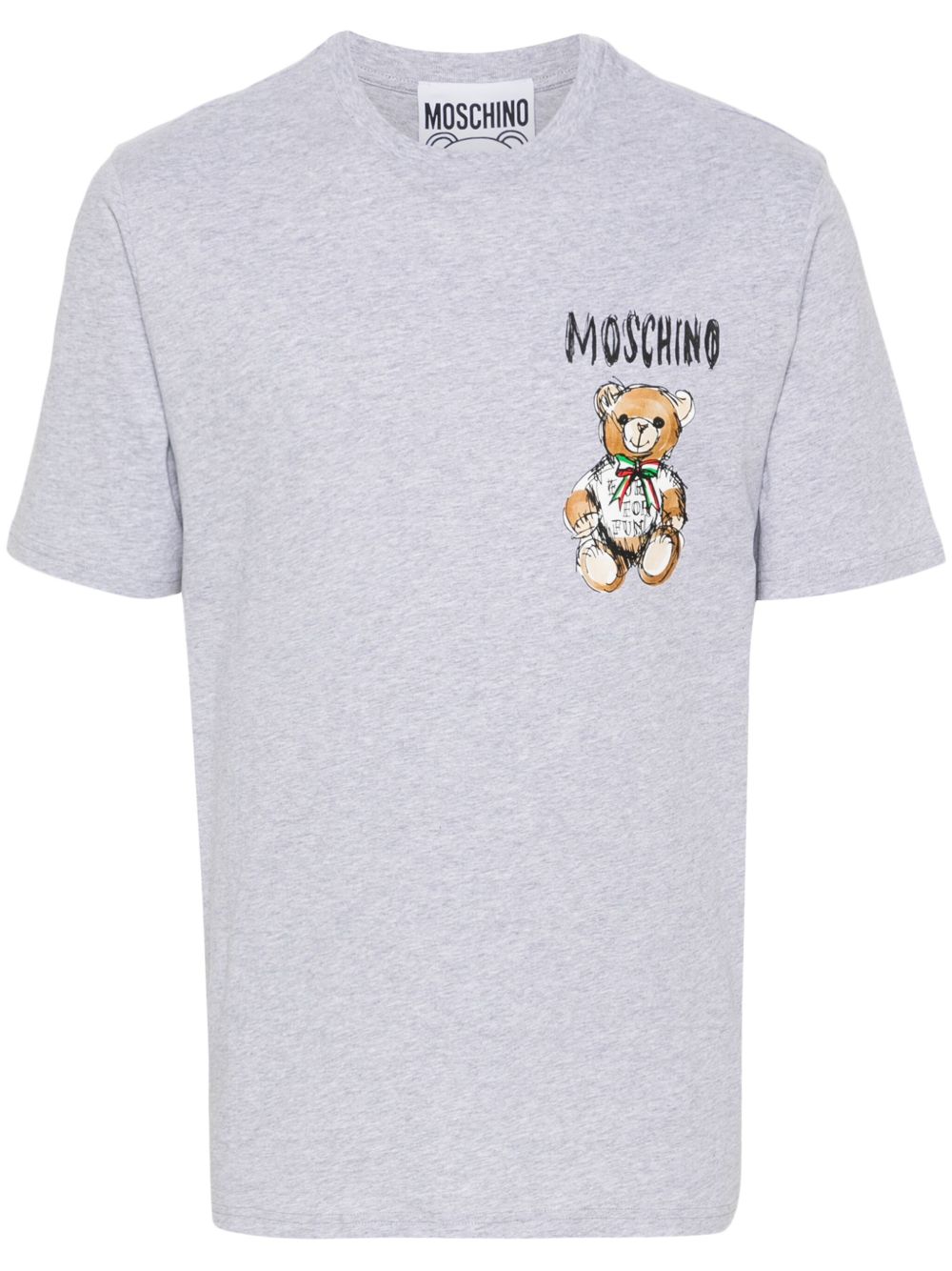 Moschino Teddy Bear 印花棉T恤 - 灰色