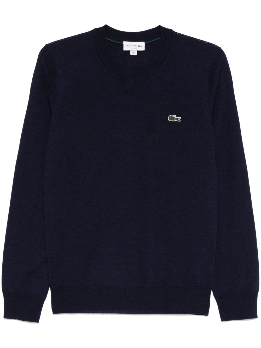 Lacoste 鳄鱼贴花毛衣 - 蓝色