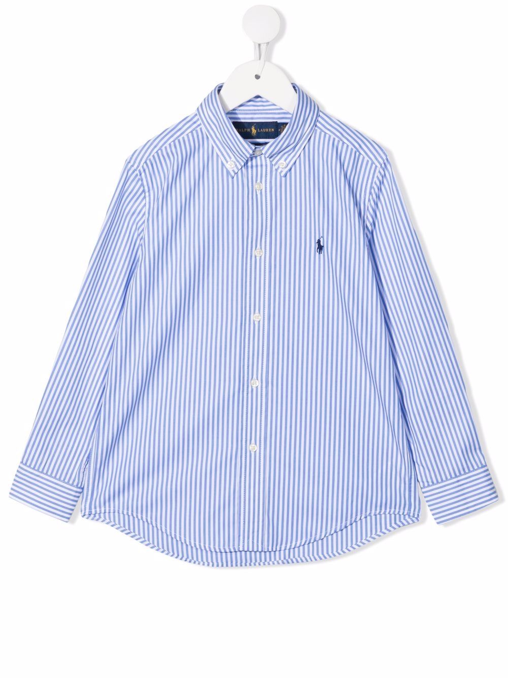 POLO RALPH LAUREN KIDS 小马刺绣衬衫 - 蓝色