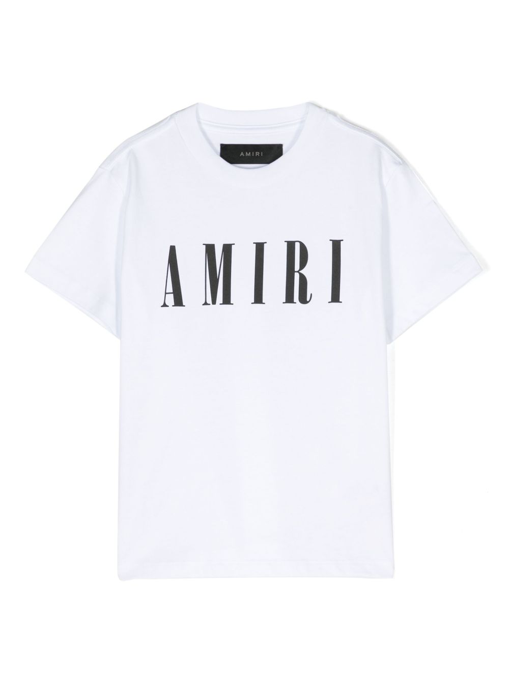 AMIRI KIDS logo植绒棉T恤 - 白色