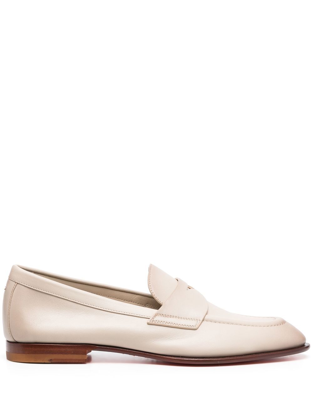Santoni 皮质经典乐福鞋 - 中性色