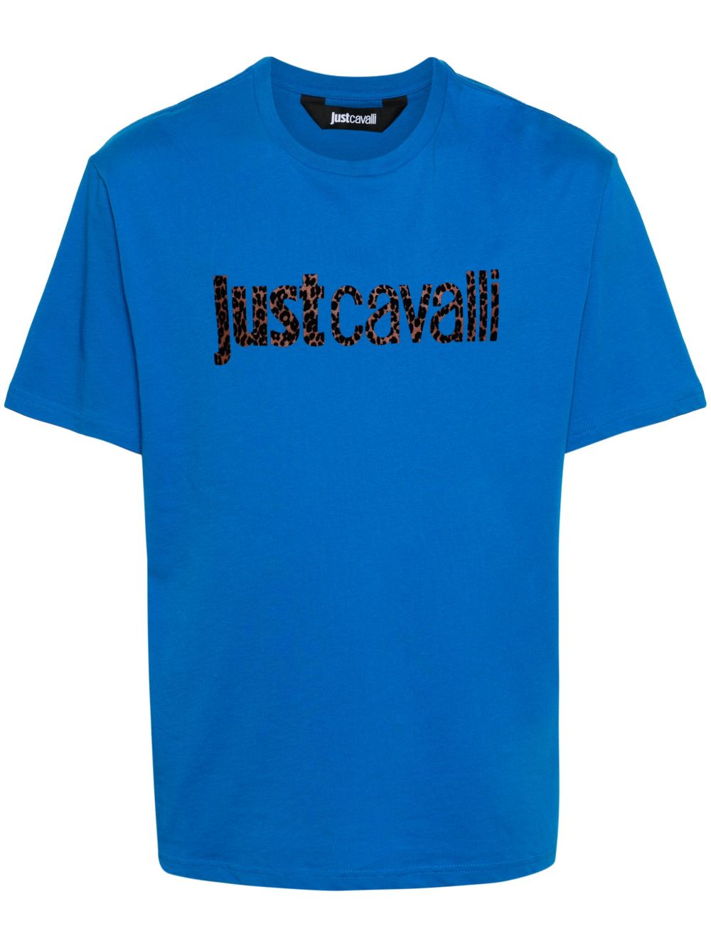 Just Cavalli 植绒logo棉T恤 - 蓝色