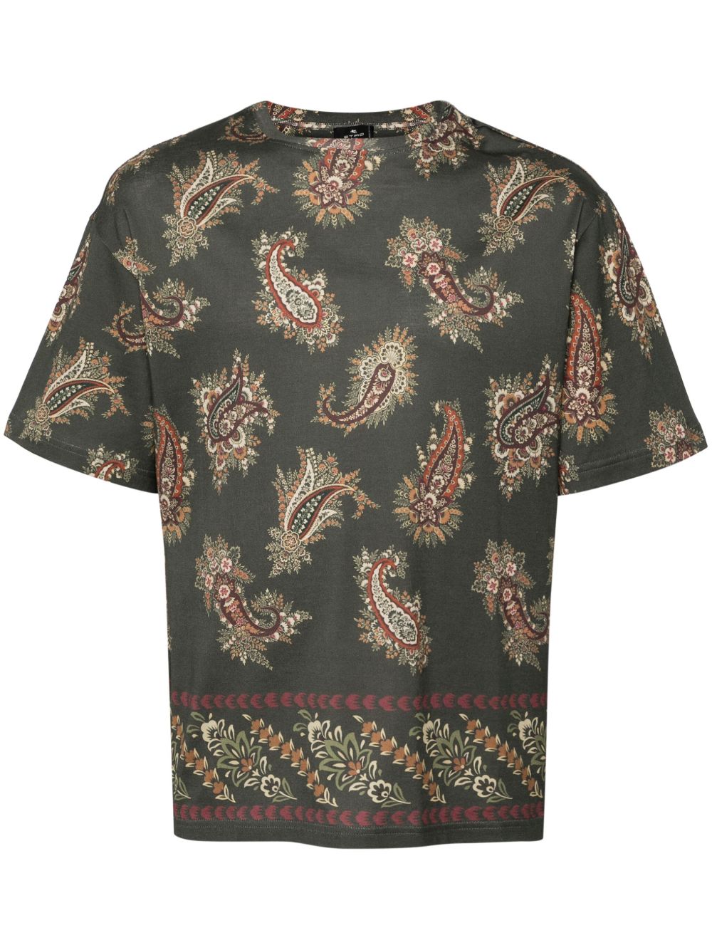 ETRO 佩斯理印花棉衬衫 - 绿色