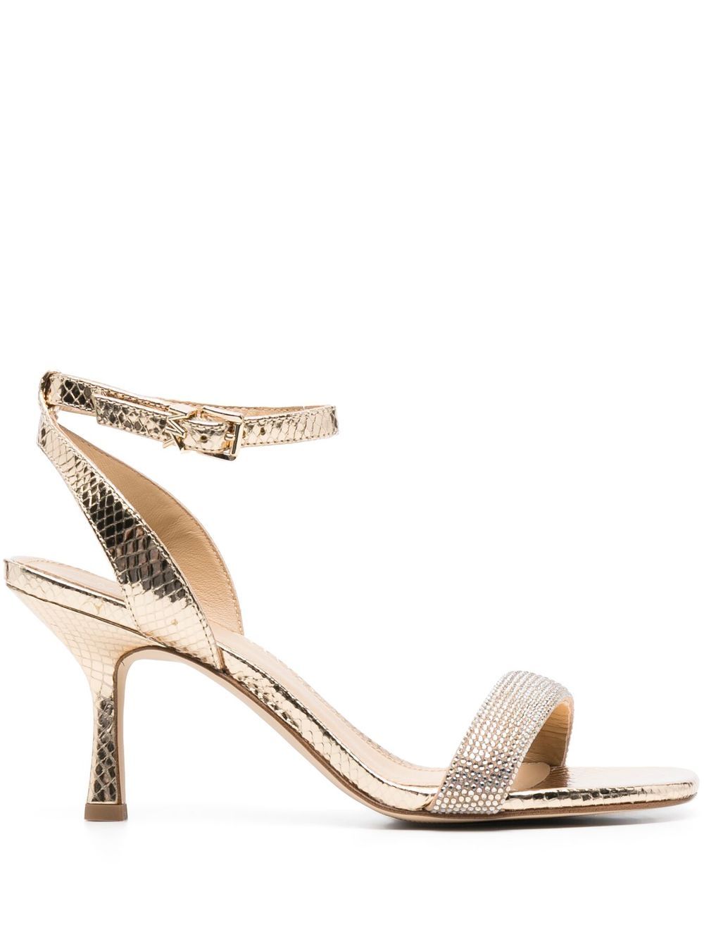 Michael Michael Kors Carrie 晶饰压纹凉鞋 - 金色