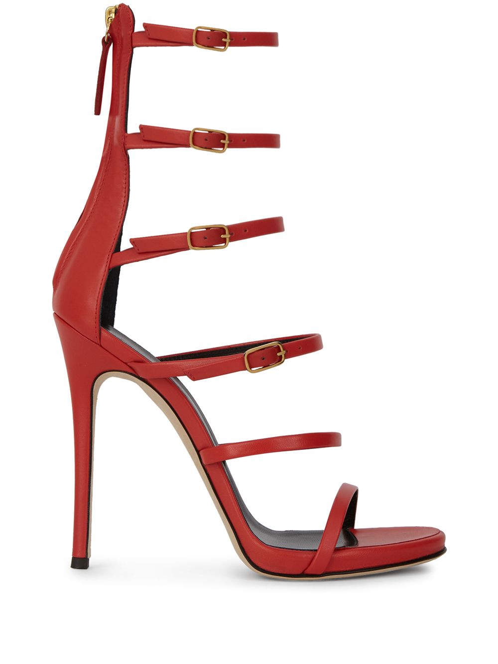 Giuseppe Zanotti 搭扣带高跟凉鞋 - 红色