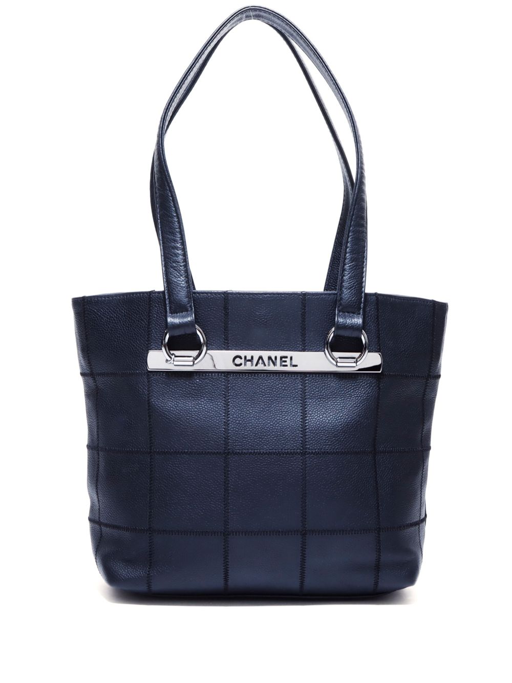 CHANEL Pre-Owned 鱼子酱皮质手提包（2004-2005年典藏款） - 黑色