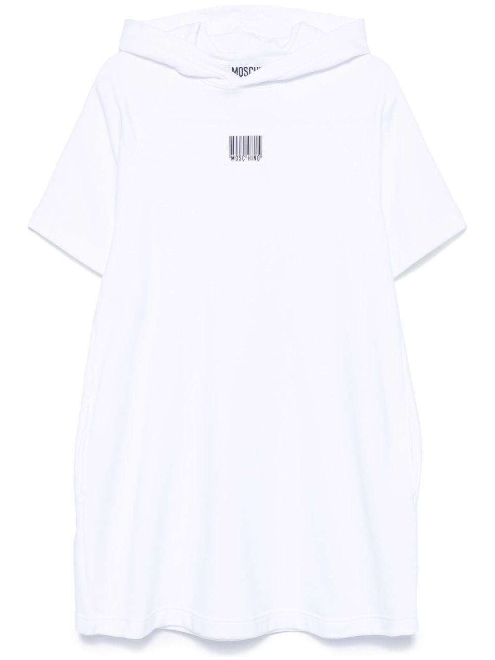 Moschino 连帽迷你连衣裙 - 白色