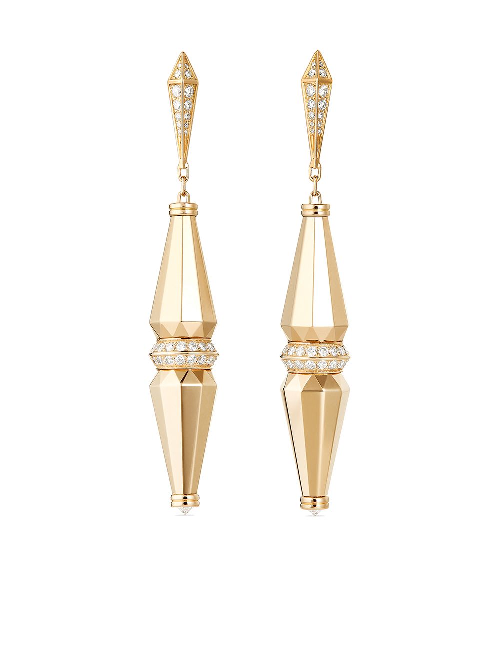 Boucheron 18K黄金钻石单只耳钉 - 金色
