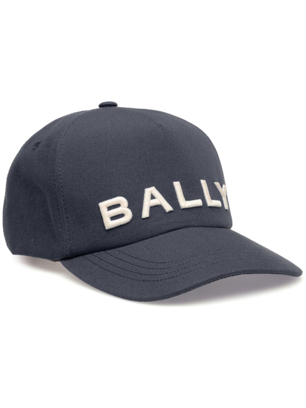 Bally logo刺绣棉棒球帽 - 蓝色
