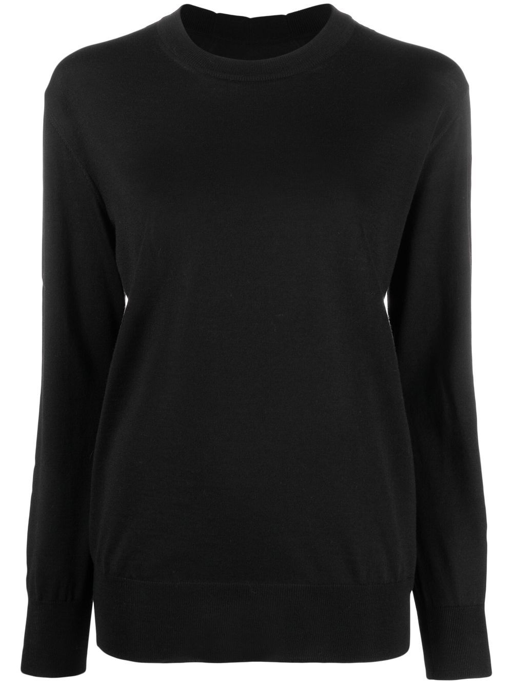 Jil Sander 圆领套头式毛衣 - 黑色