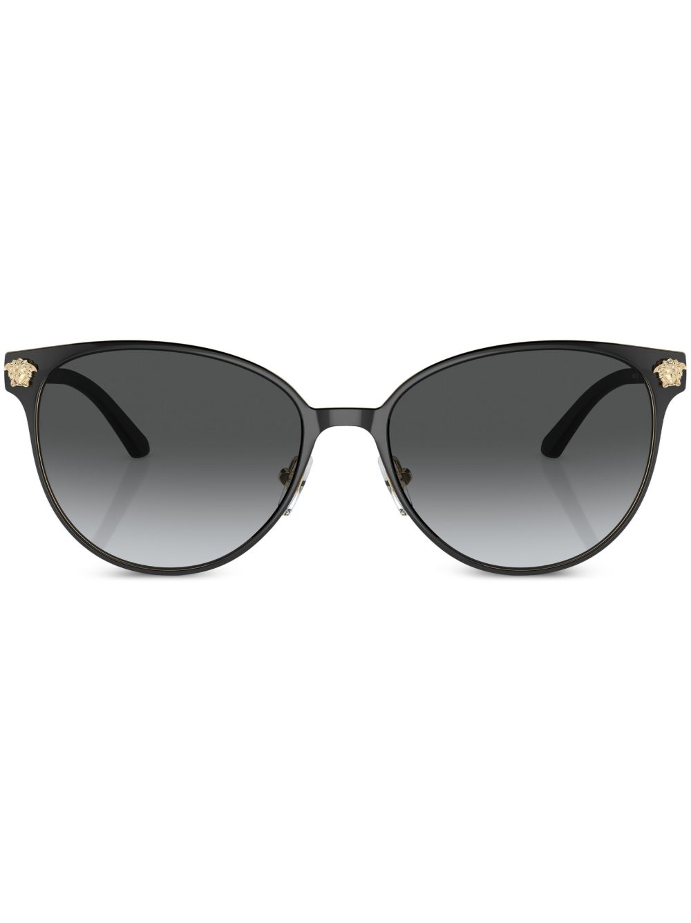 Versace Eyewear 范思哲眼镜系列 范思哲 Medusa logo圆框太阳眼镜 - 黑色