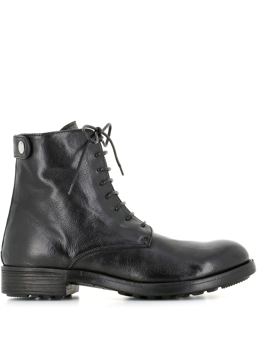 Officine Creative 系带皮质及踝靴 - 黑色