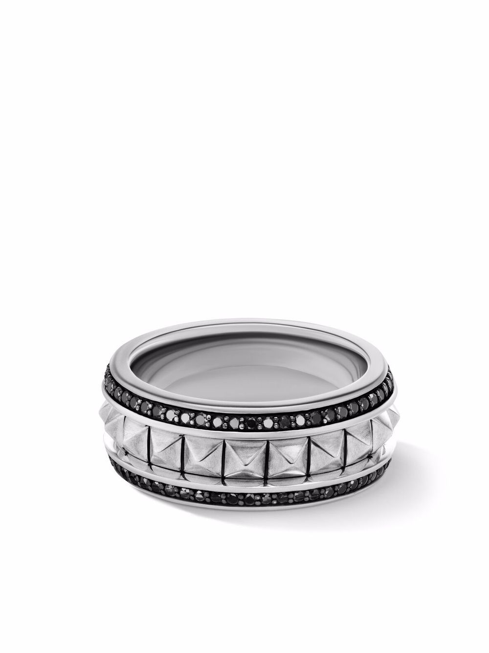 David Yurman 8毫米 Pyramid 钻石戒指 - 银色