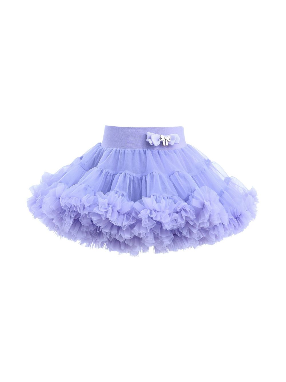 Mimi Tutu 蝴蝶结饰薄纱半身裙 - 紫色