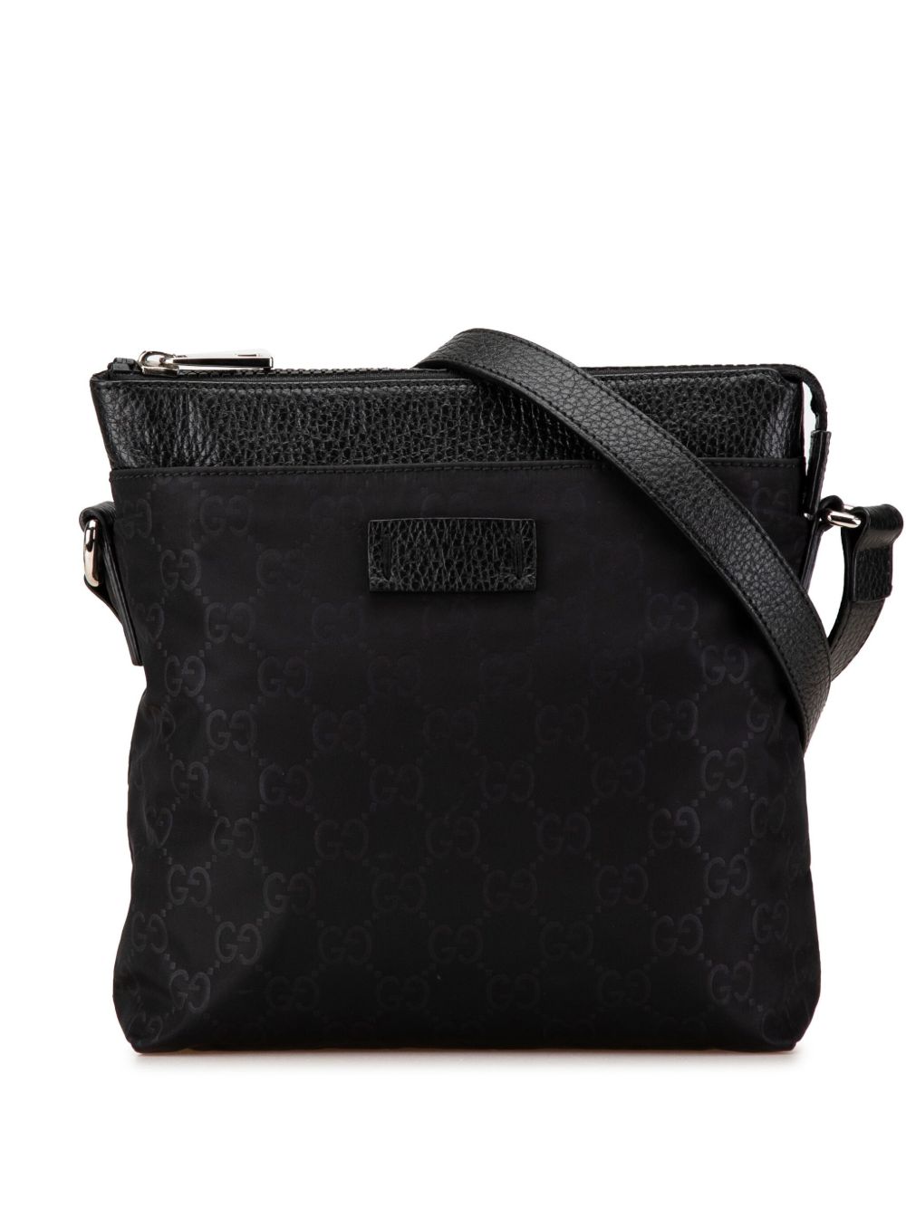 Gucci Pre-Owned GG Nylon 斜挎包（2000-2015年典藏款） - 黑色