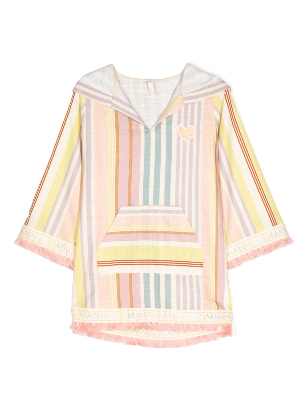 ZIMMERMANN Kids Halliday 条纹夹克 - 中性色