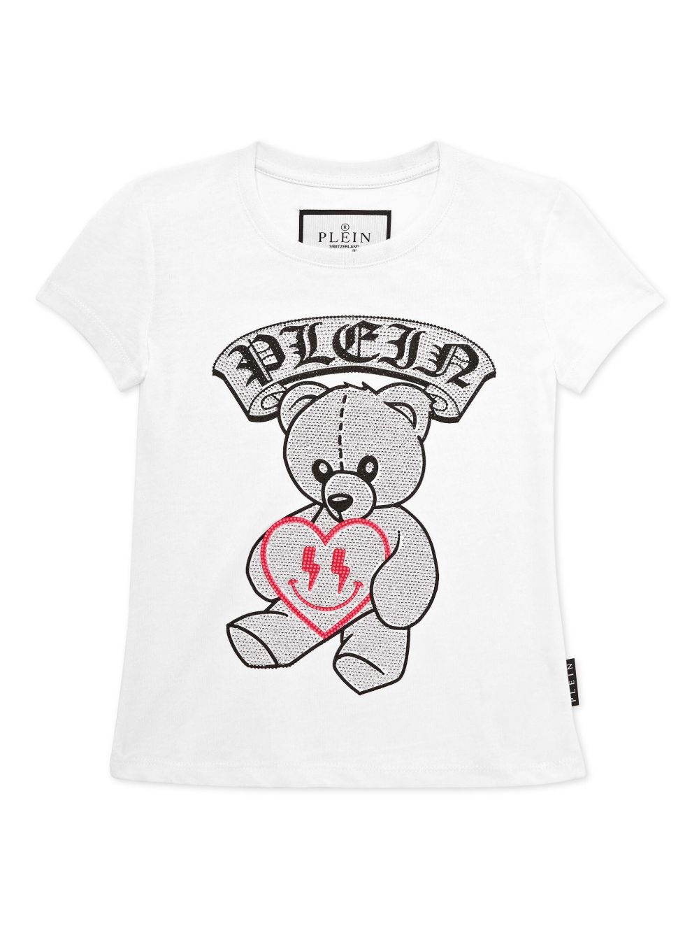 Philipp Plein Junior Teddy Bear 铆钉T恤 - 白色