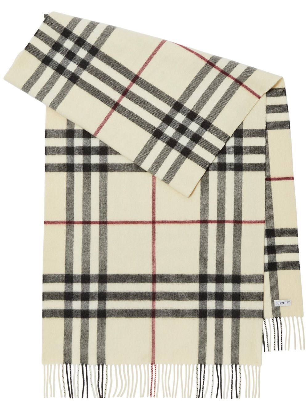 Burberry 格纹羊绒围巾 - 中性色