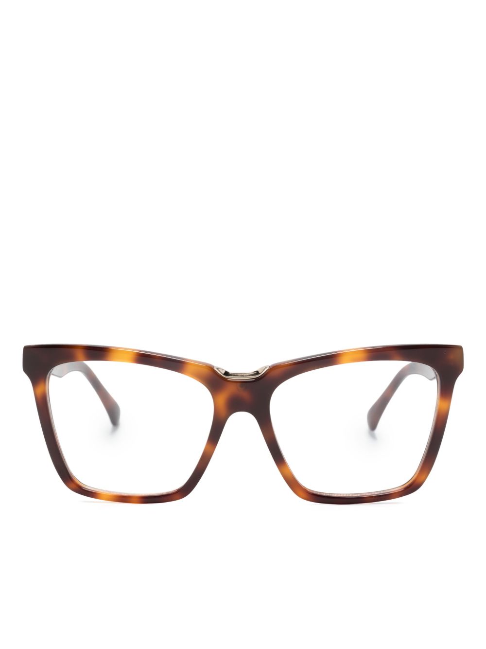 Max Mara Eyewear 玳瑁纹猫眼框眼镜 - 褐色