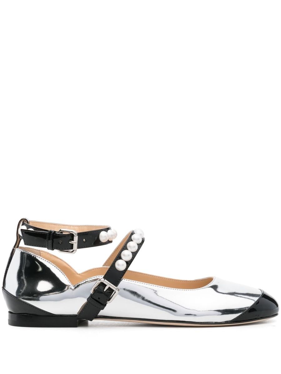 Mach & Mach Leather Bicolor Ballets