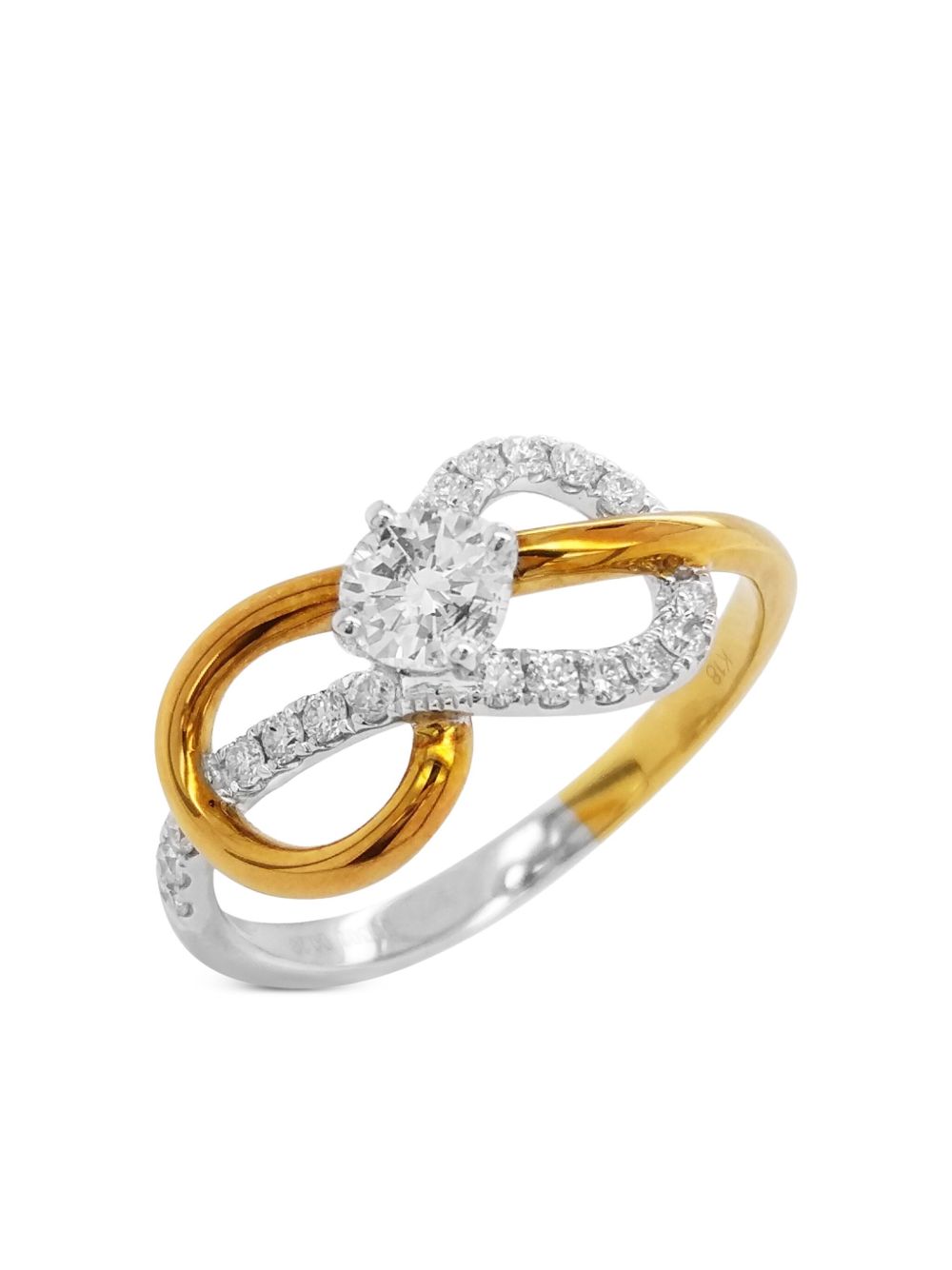 HYT Jewelry 18K白金钻石戒指 - 银色