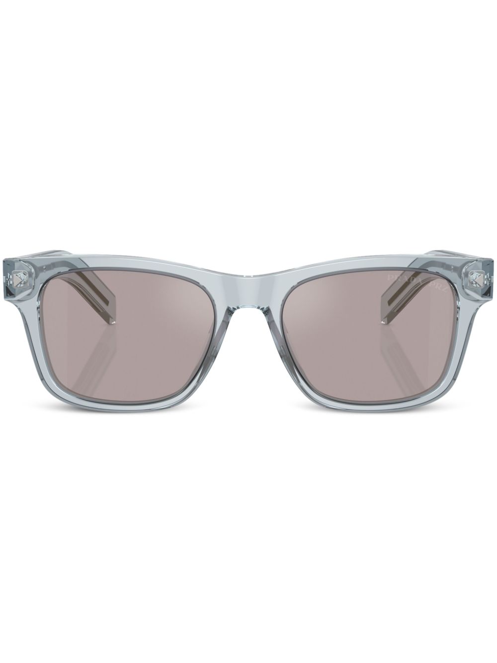 Prada Eyewear logo雕刻方框太阳眼镜 - 蓝色