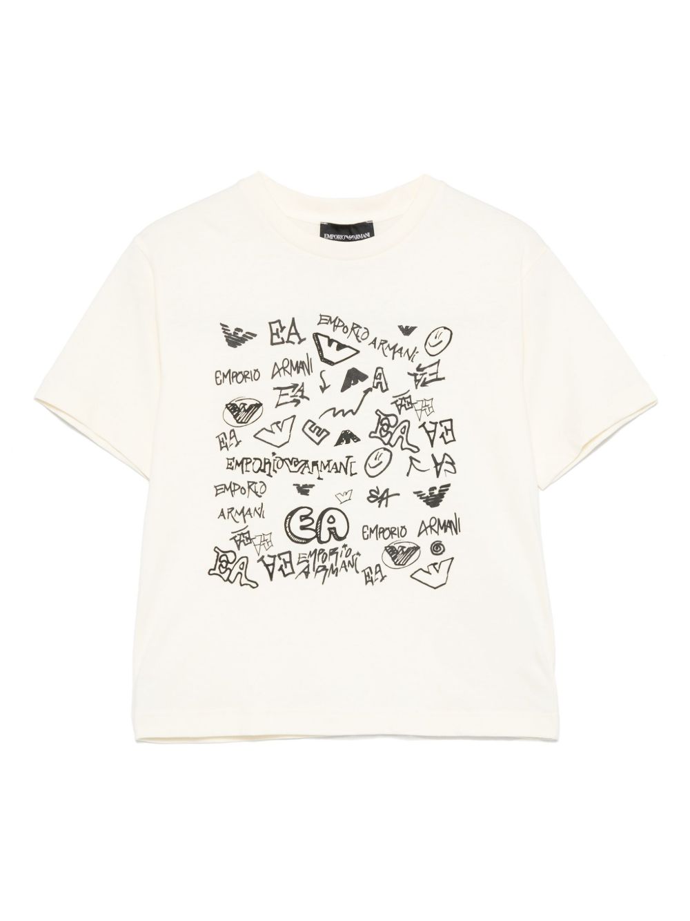 Emporio Armani Kids logo印花T恤 - 中性色