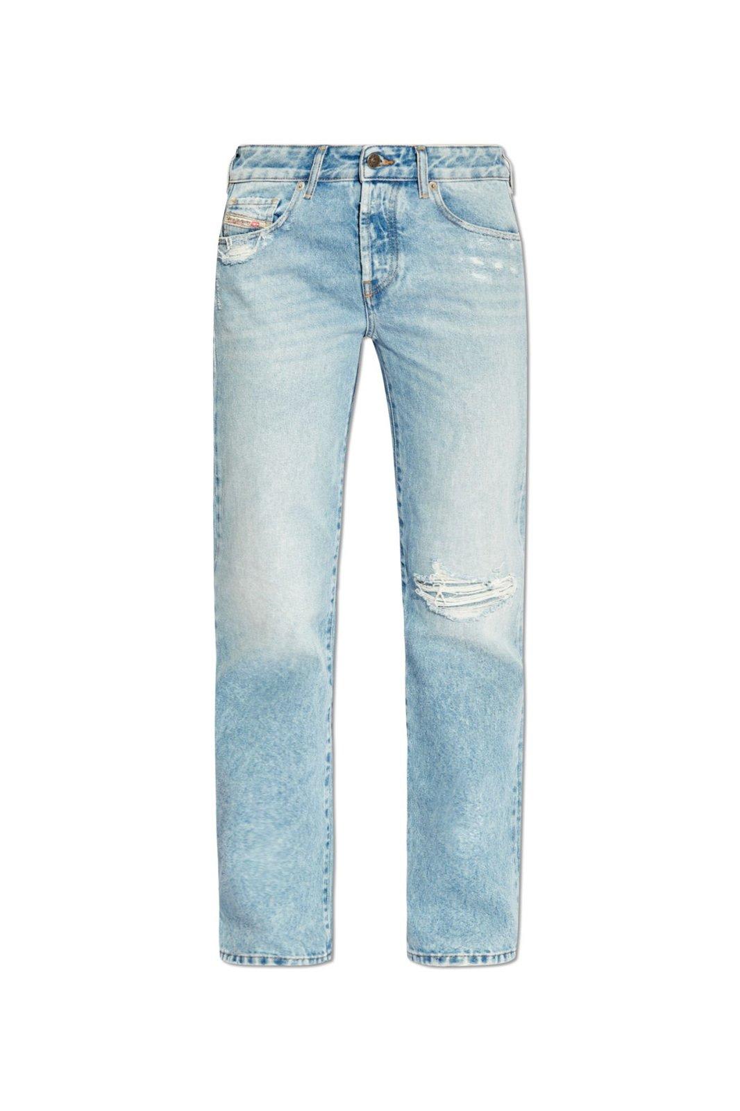 Diesel 1989 D-mine Distressed Straight-leg Jeans