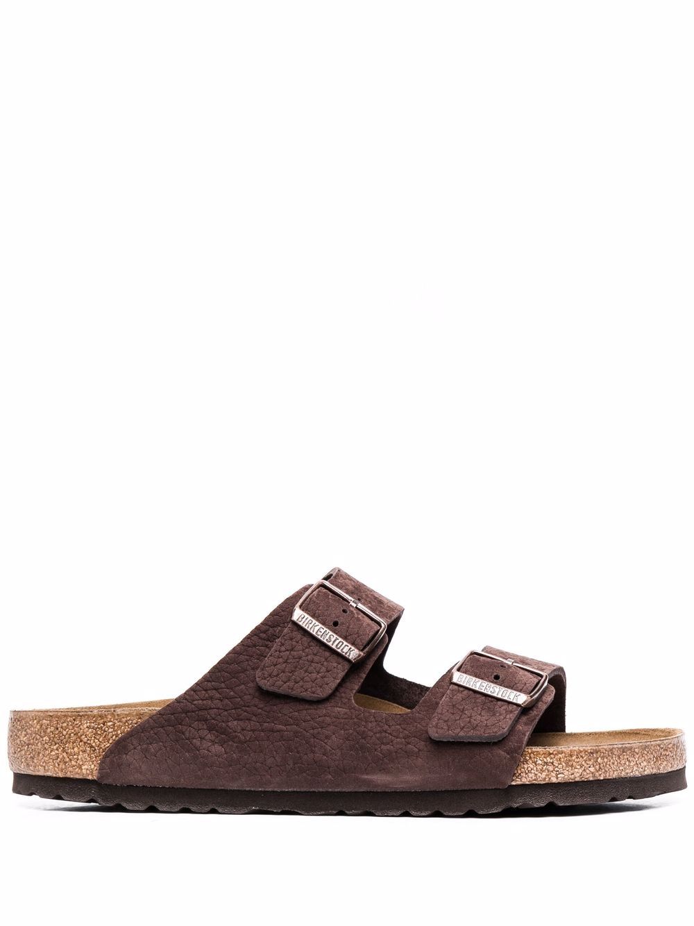 Birkenstock Arizona 纹理皮质凉鞋 - 褐色