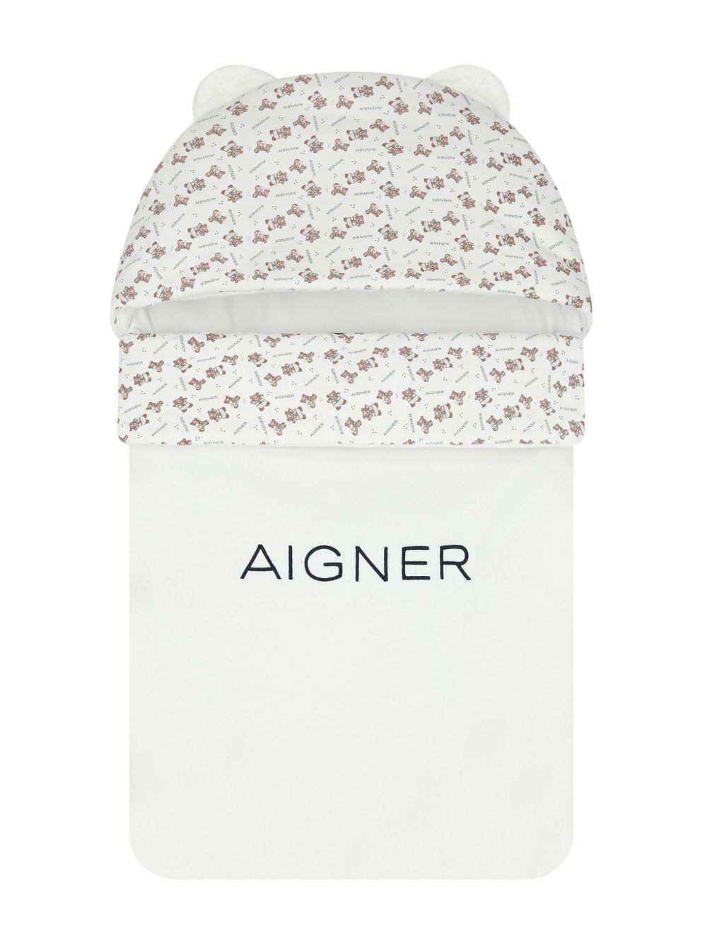 Aigner Kids 泰迪熊印花睡袋 - 白色