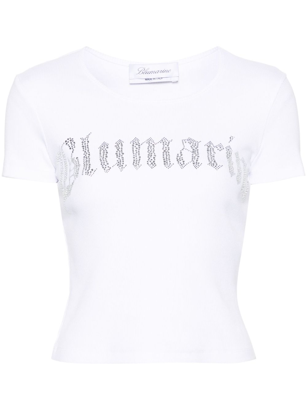 Blumarine 水钻缀饰T恤 - 白色