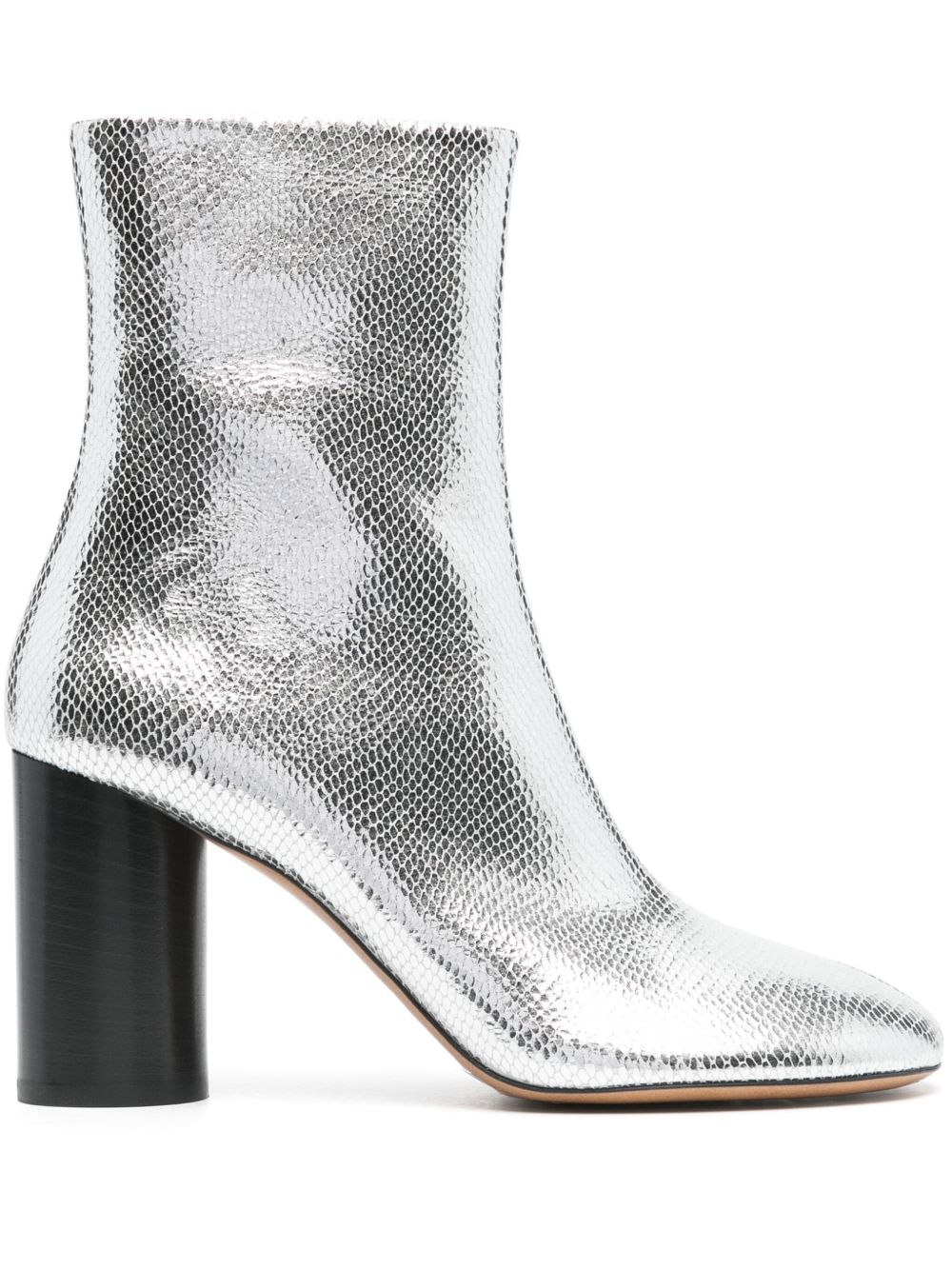 ISABEL MARANT Labee 皮质高跟长筒靴 - 银色