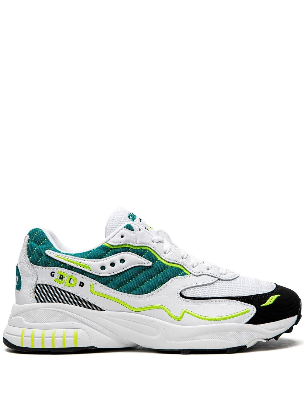 Saucony 3D Grid Hurricane 低帮运动鞋 - 白色