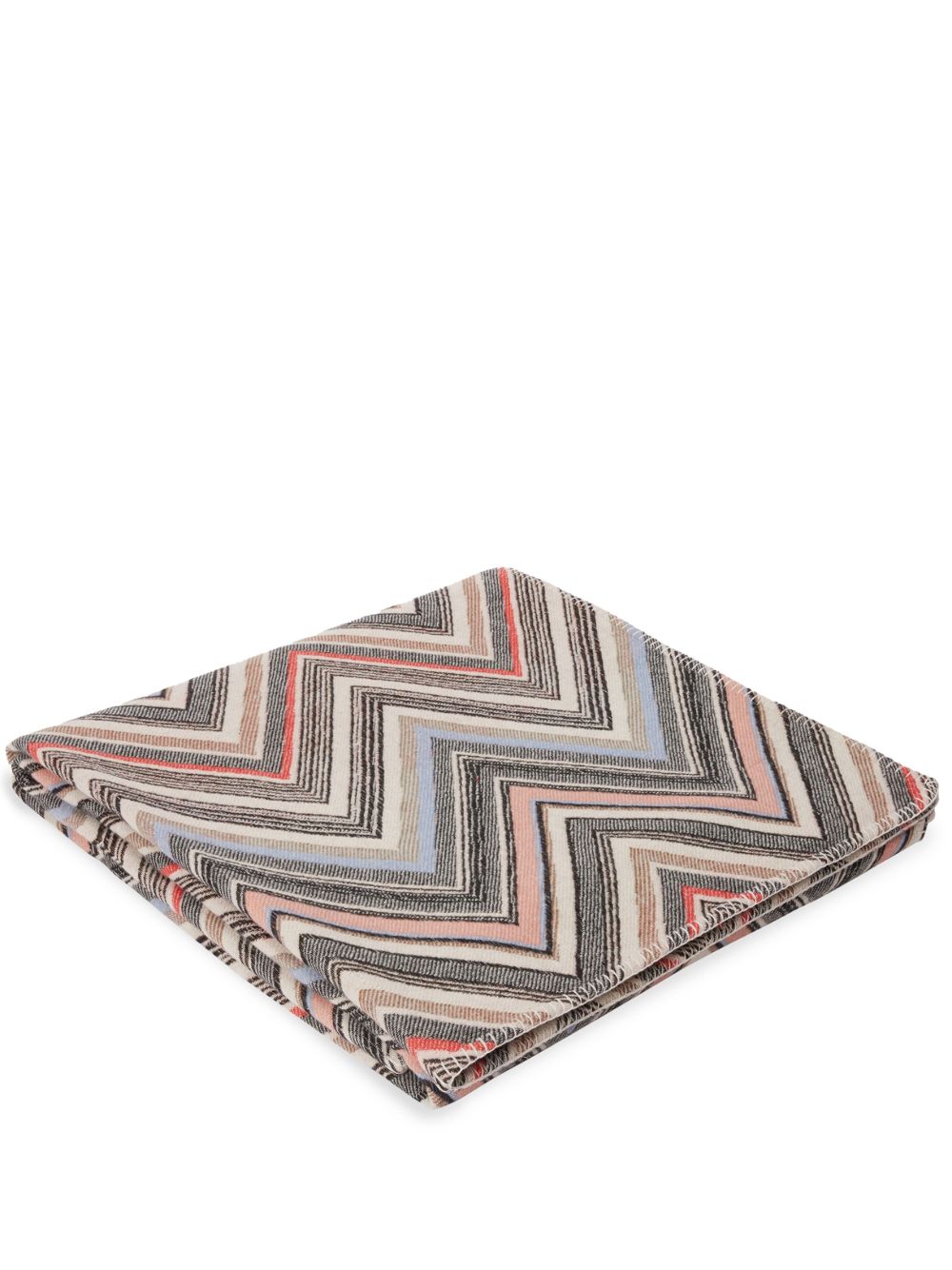 Missoni Home Chevron 条纹羊毛盖毯 - 黑色