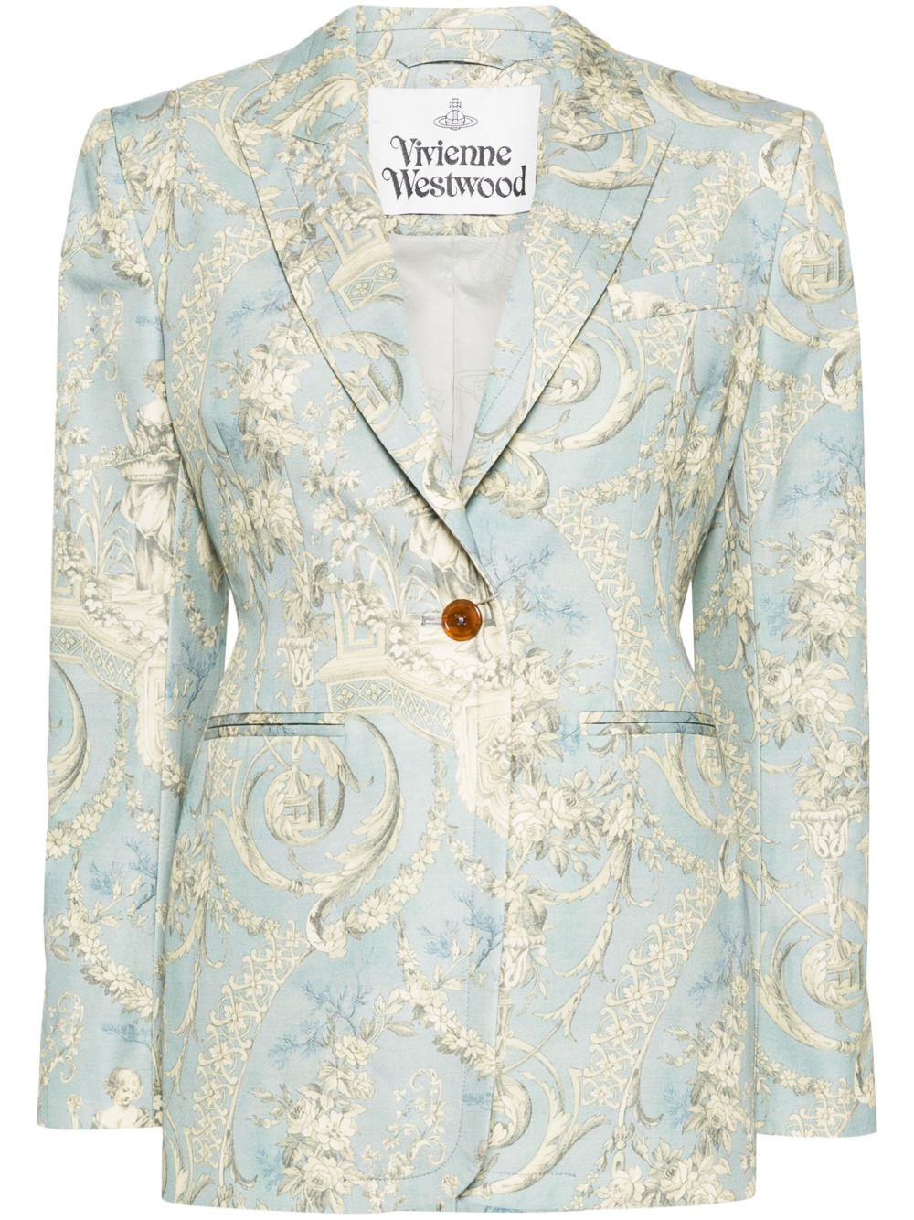 Vivienne Westwood Lauren Toile de Jouy 印花西装夹克 - 蓝色