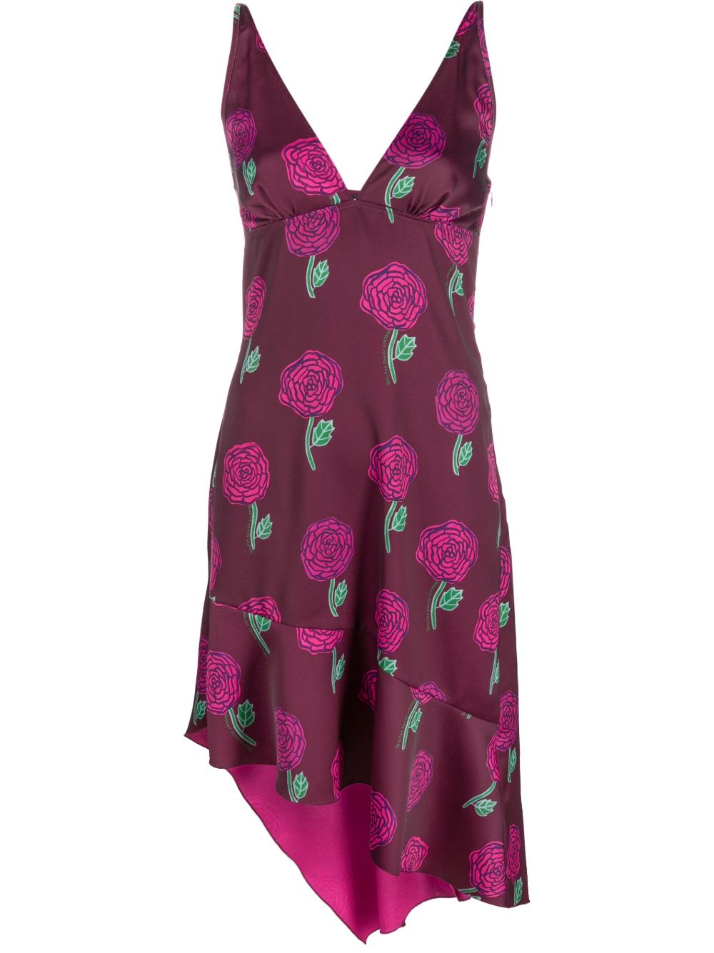 Versace Jeans Couture 花卉印花无袖连衣裙 - 粉色