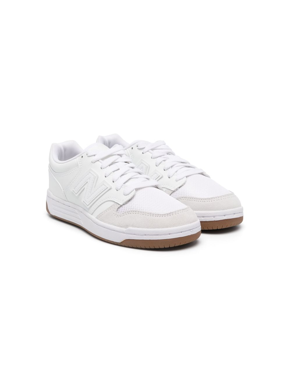 New Balance 480 logo贴花皮质运动鞋 - 白色