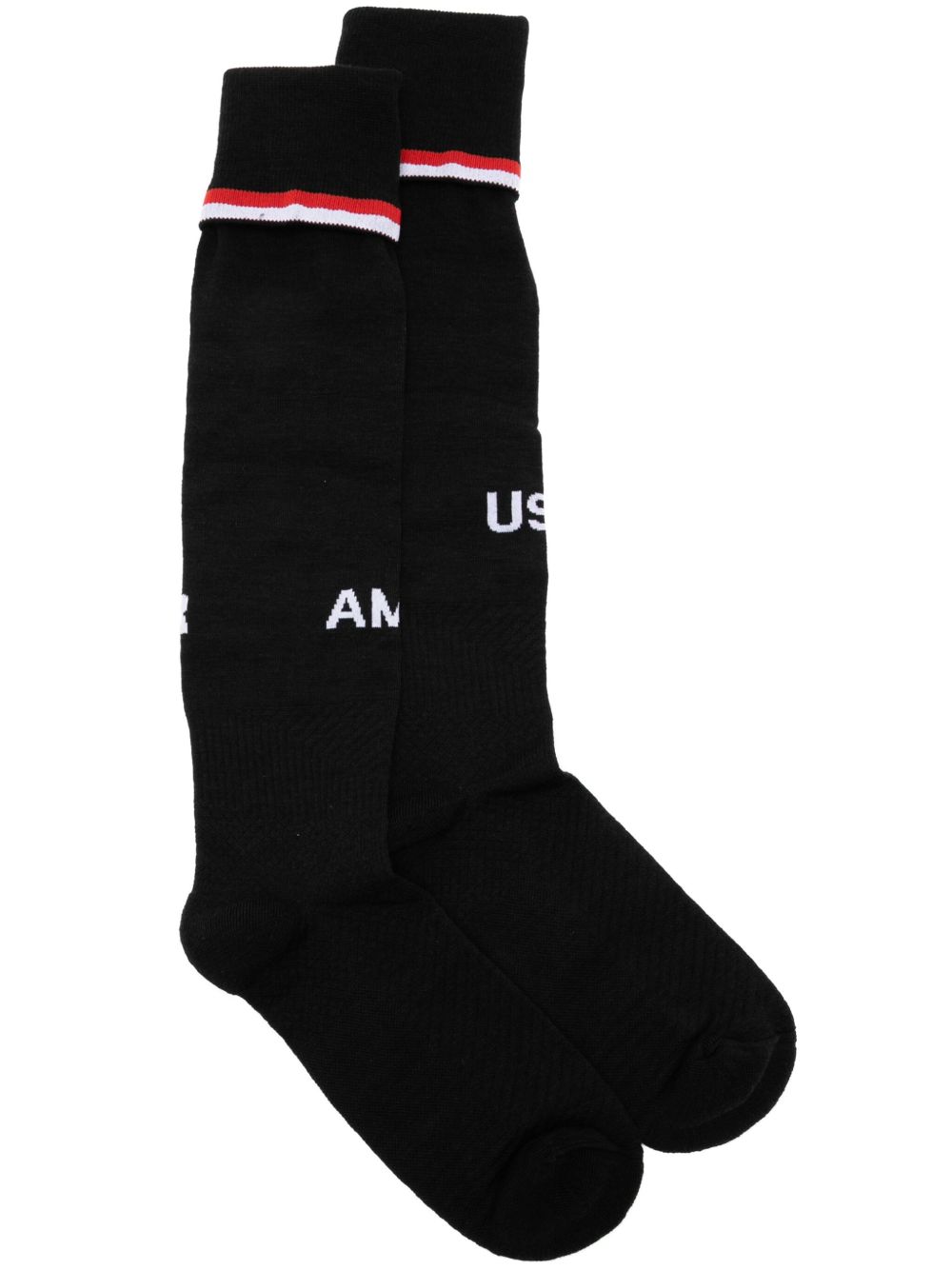 AMBUSH logo足球针织袜 - 黑色