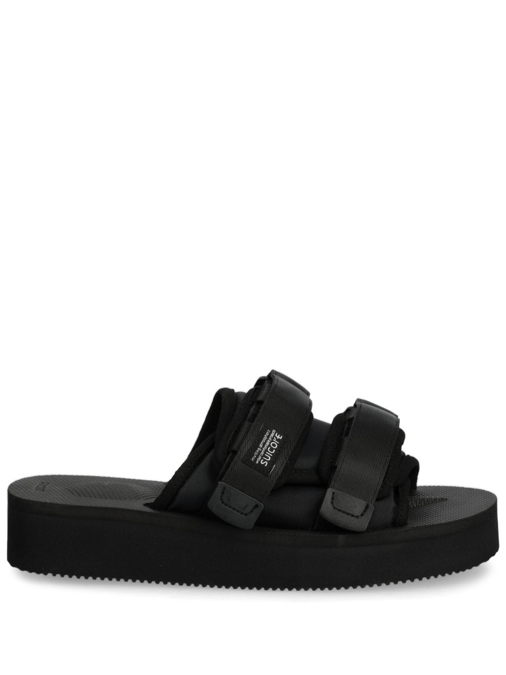 Suicoke 魔术贴拖鞋 - 黑色