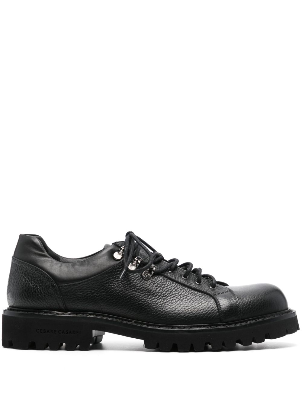 Casadei Carvo 系带皮质运动鞋 - 蓝色