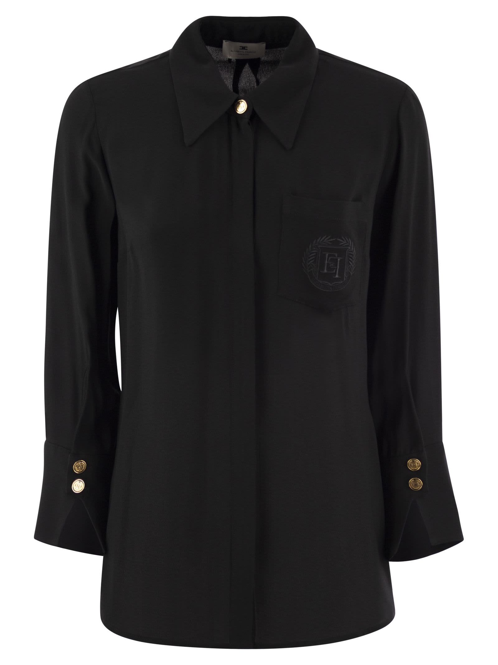 Elisabetta Franchi 绣有Logo的直下摆衬衫