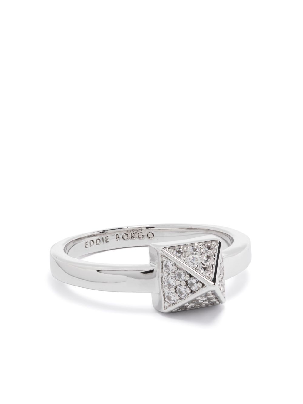 Eddie Borgo Pavé Pyramid ring - 银色