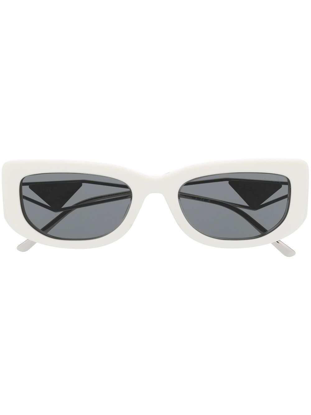 Prada Eyewear logo标牌有色镜片太阳眼镜 - 白色